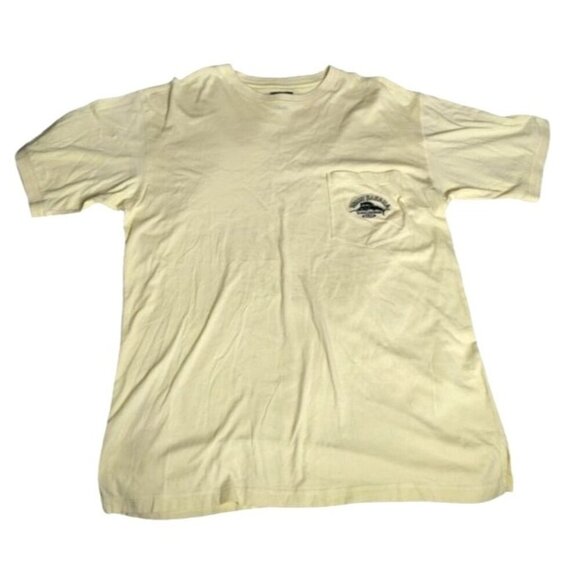 Tommy Bahama Other - Tommy Bahama pocket Sailfish Yellow 100% Cotton T-shirt Size L